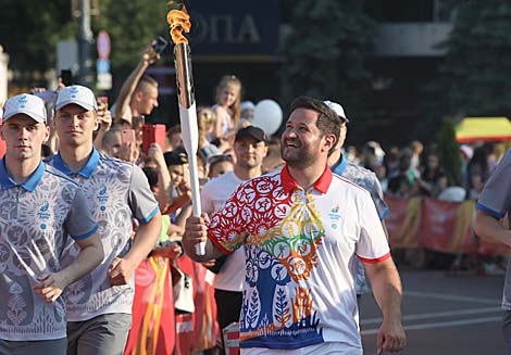 Flame of Peace torch relay of 2nd European Games reaches Gomel Oblast