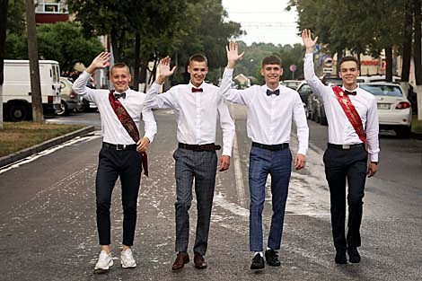 Graduates Daniil Afanasyev, Dmitry Derkach, Yevgeny Peshkun and Mark Yakovets