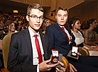 Medalists of Grodno Gymnasium No.4 Vladilen Loktevich and Aleksei Kulevich 