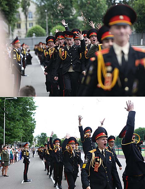 Graduation party at Minsk Suvorov Military School 