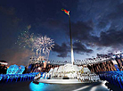 European Games Flame of Peace at the finish line: Grandiose welcome in Minsk