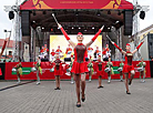 European Games Flame of Peace at the finish line: Grandiose welcome in Minsk