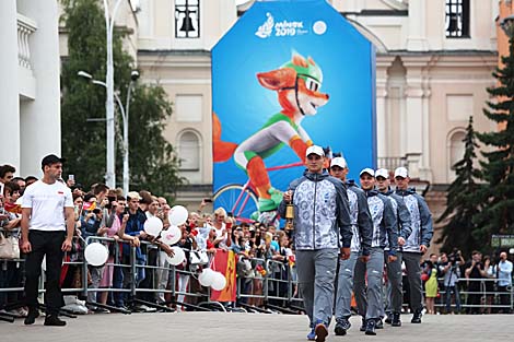 European Games Flame of Peace at the finish line: Grandiose welcome in Minsk