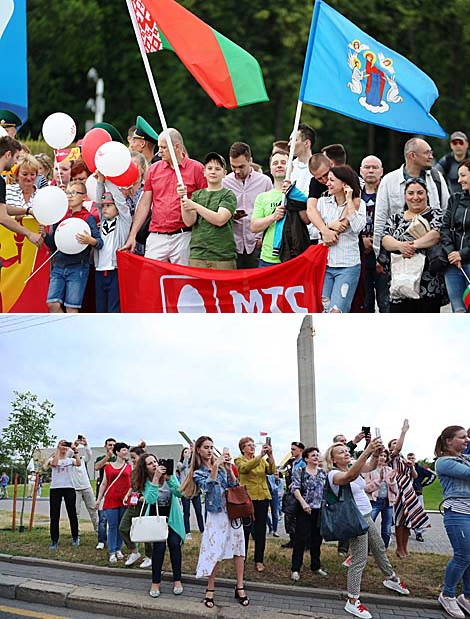 European Games Flame of Peace at the finish line: Grandiose welcome in Minsk