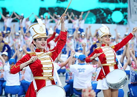 European Games Flame of Peace at the finish line: Grandiose welcome in Minsk