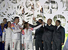 European Games Flame of Peace at the finish line: Grandiose welcome in Minsk