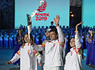 European Games Flame of Peace at the finish line: Grandiose welcome in Minsk