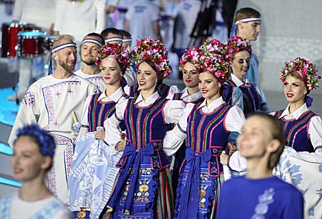 European Games Flame of Peace at the finish line: Grandiose welcome in Minsk