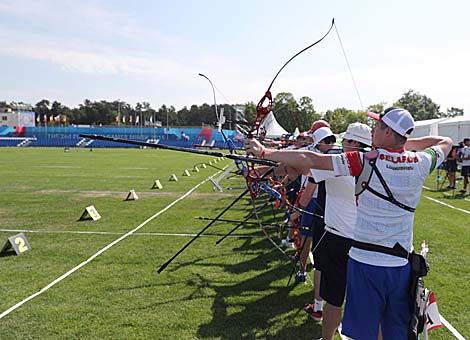 The qualifying phase of the archery event