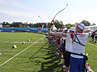 The qualifying phase of the archery event