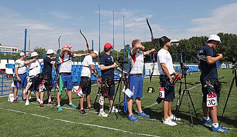 The qualifying phase of the archery event