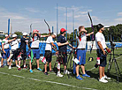 The qualifying phase of the archery event