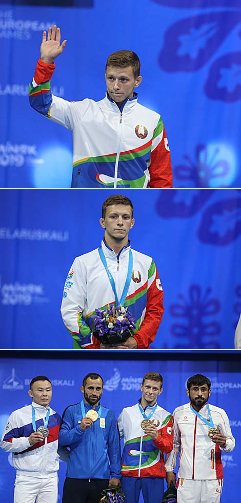 The Belarusian sambo wrestler Uladzislau Burdz has won a bronze medal in men’s 57kg