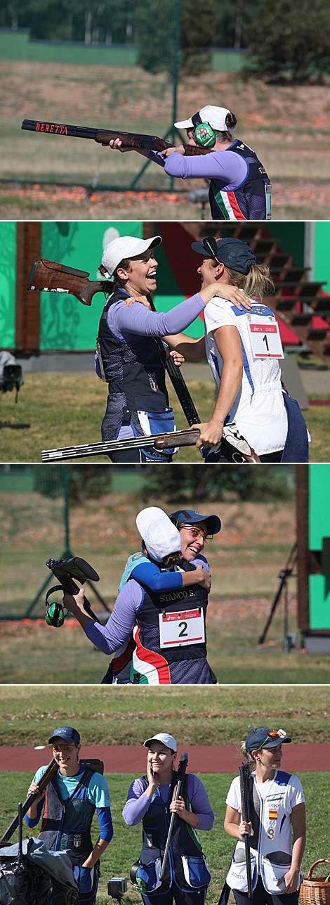 Silvana Stanco, Jessica Rossi (Italy) and Fatima Galvez (Spain)