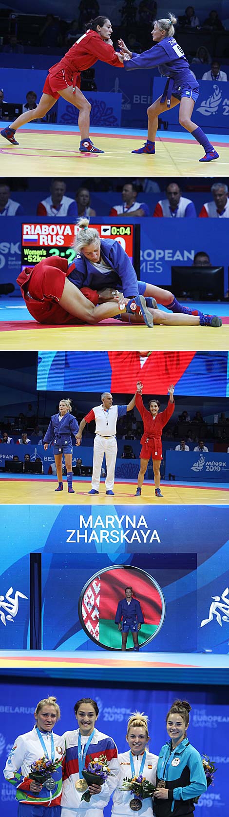 白罗斯桑勃式摔跤手玛琳娜•扎尔斯卡娅成为第二届欧洲运动会的银牌得主