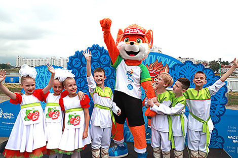 Галоўная фан-зона II Еўрапейскіх гульняў адкрылася каля Палаца спорту ў Мінску