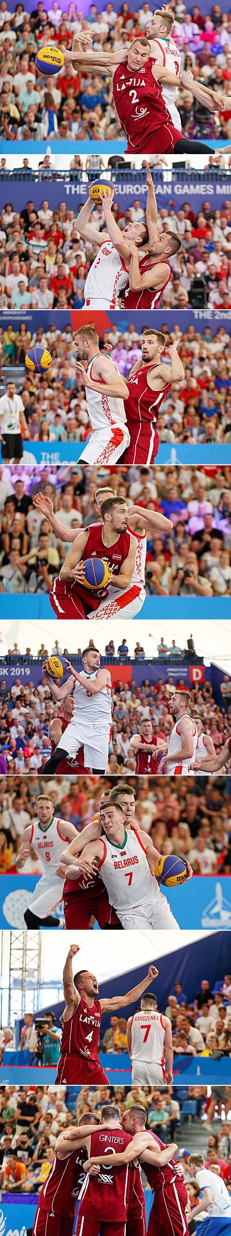 Latvia defeated Belarus 19-17