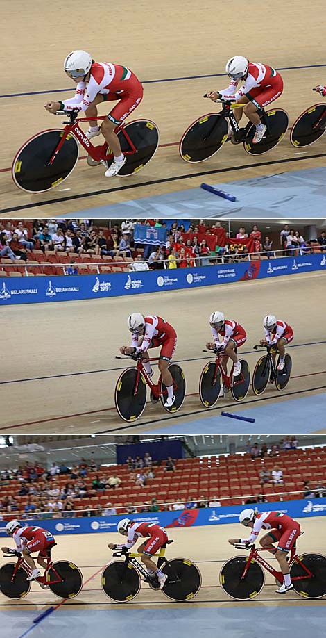 Team Belarus: Raman Tsishkou, Hardzei Tsishchanka, Yauheni Akhramenka and Yauheni Karaliok