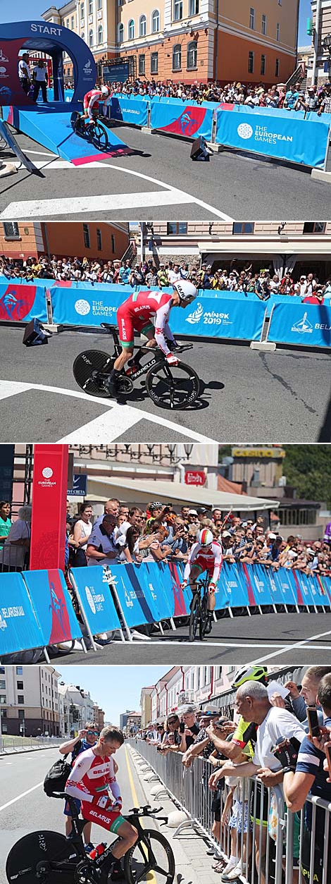 白罗斯自行车选手瓦西里•基里延科成为第二届欧运会冠军，以单独的开局赢得个人公路赛。