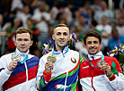 Uladzislau Hancharou (Belarus), Diogo Ganchinho (Portugal) and Mikhail Melnik (Russia)