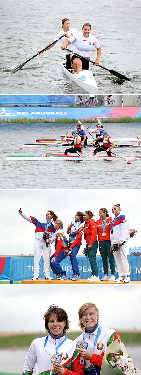 Belarus' Nadzeya Makarchanka and Volha Klimava won the Women's C2 500m silver at the 2nd European Games 2019