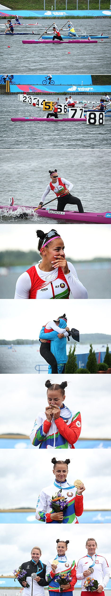 Alena Nazdrova won the Women's C1 200m event at the 2nd European Games