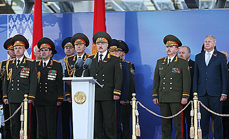 Solemn parade in honor of Independence Day in Minsk