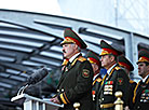 Alexandr Lukashenko at the parade to mark Belarus’ Independence Day