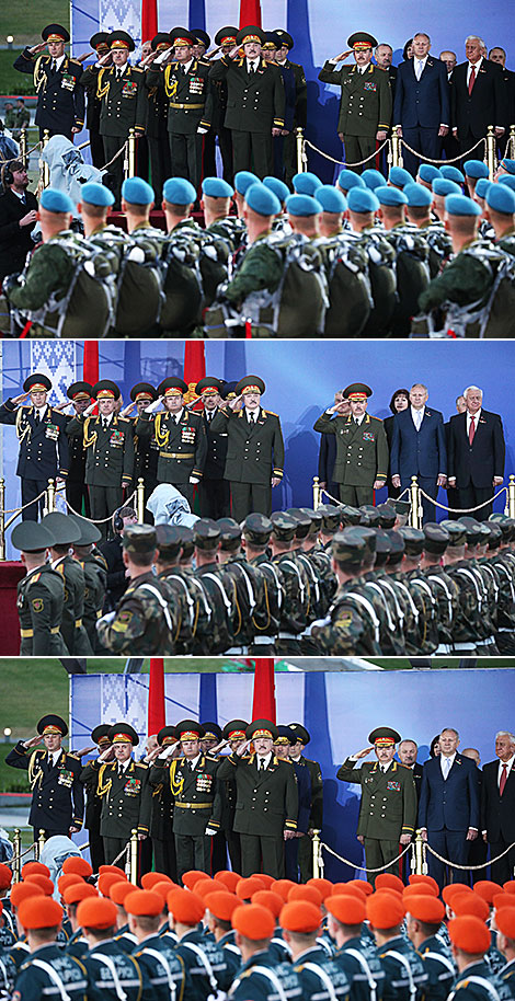 Alexandr Lukashenko at the parade to mark Belarus’ Independence Day