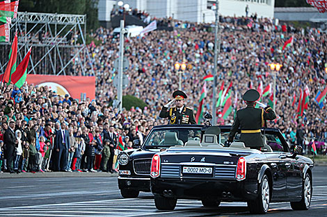 Solemn parade in honor of Independence Day in Minsk