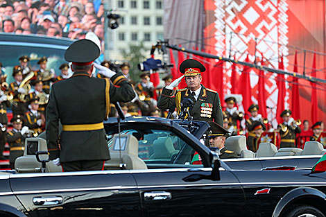 Solemn parade in honor of Independence Day in Minsk