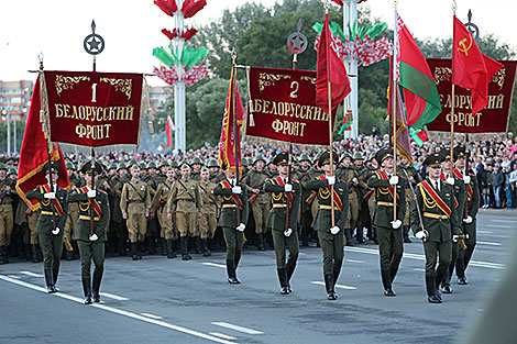 Solemn parade in honor of Independence Day in Minsk