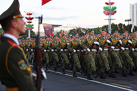 Solemn parade in honor of Independence Day in Minsk