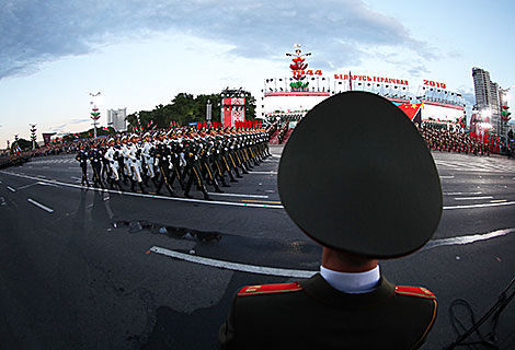 Solemn parade in honor of Independence Day in Minsk