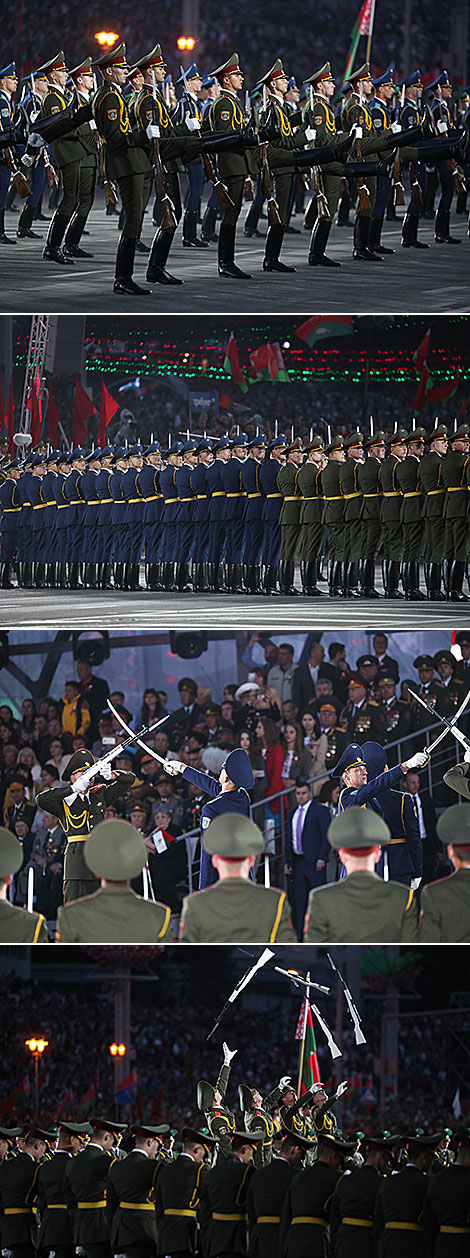 Solemn parade in honor of Independence Day in Minsk