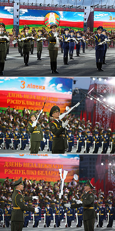 Solemn parade in honor of Independence Day in Minsk