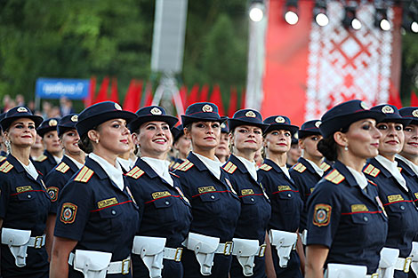 Solemn parade in honor of Independence Day in Minsk