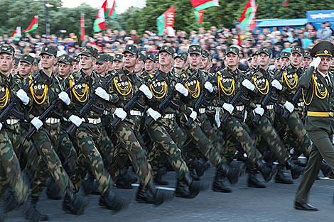 Solemn parade in honor of Independence Day in Minsk