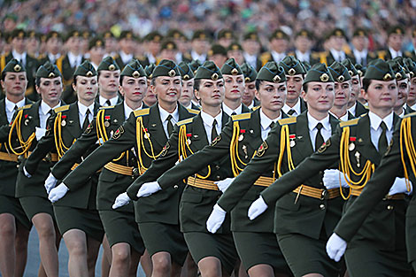 Solemn parade in honor of Independence Day in Minsk