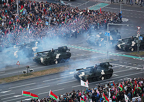 Solemn parade in honor of Independence Day in Minsk