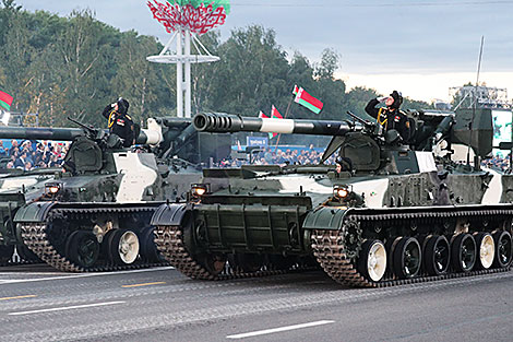 Solemn parade in honor of Independence Day in Minsk