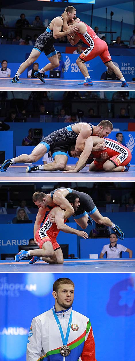 Aliaksandr Hushtyn (Belarus) clinched bronze medal in Men's Freestyle – 97kg