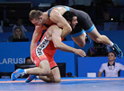 Aliaksandr Hushtyn (Belarus) clinched bronze medal in Men's Freestyle – 97kg