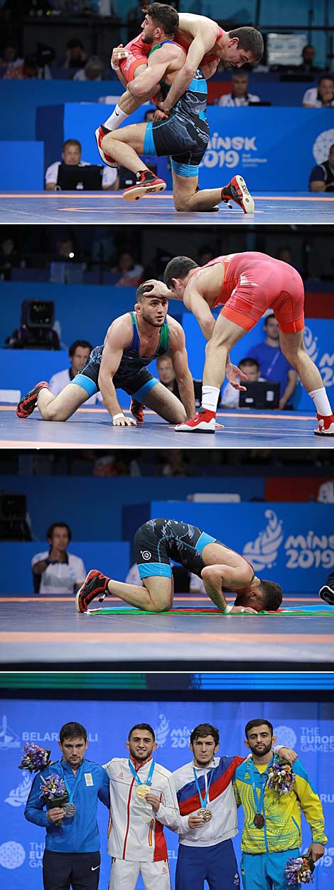 Haji Aliyev (Azerbaijan) and Vladimer Khinchegashvili (Georgia)