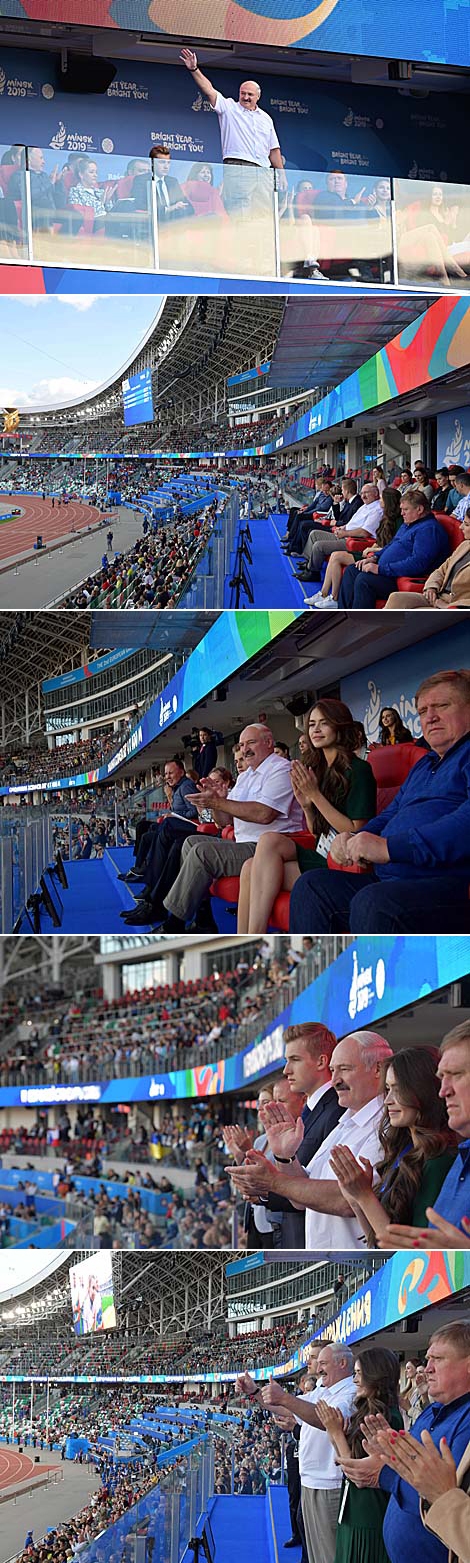 Lukashenko attends DNA final at Dinamo Stadium in Minsk