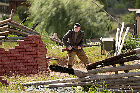 Military history reenactment during Bagration Festival