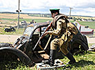 Military history reenactment during Bagration Festival