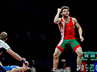 Belarusian Soslan Daurov defeated Oleksii Kalinichenko of Ukraine 3:2 to win the bronze medal in the Men's Greco-Roman -67kg