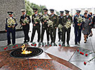 Церемония возложения цветов и венков к мемориальному комплексу в честь советских воинов, партизан и подпольщиков Витебщины