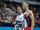 弗拉基斯拉夫•冈察罗夫赢得了蹦床比赛的金牌